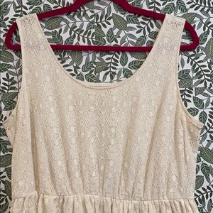Mossimo Cream Lace Skater Dress
